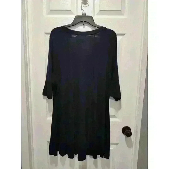 Soft Surroundings Women’s 1X Black Double V Timely Half Sleeve Tunic Dress 57532 - Picture 8 of 8